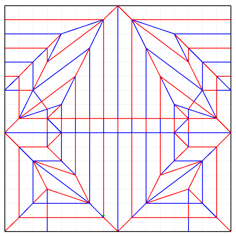 Origami dino crease pattern