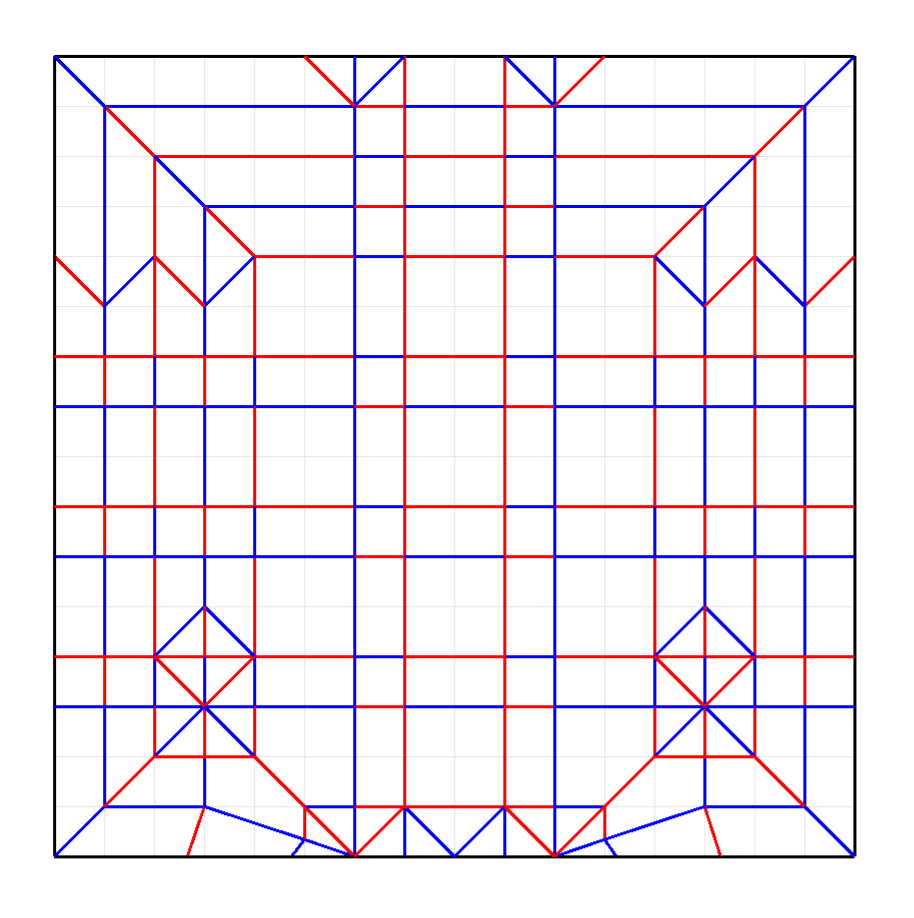 Origami turtle crease pattern