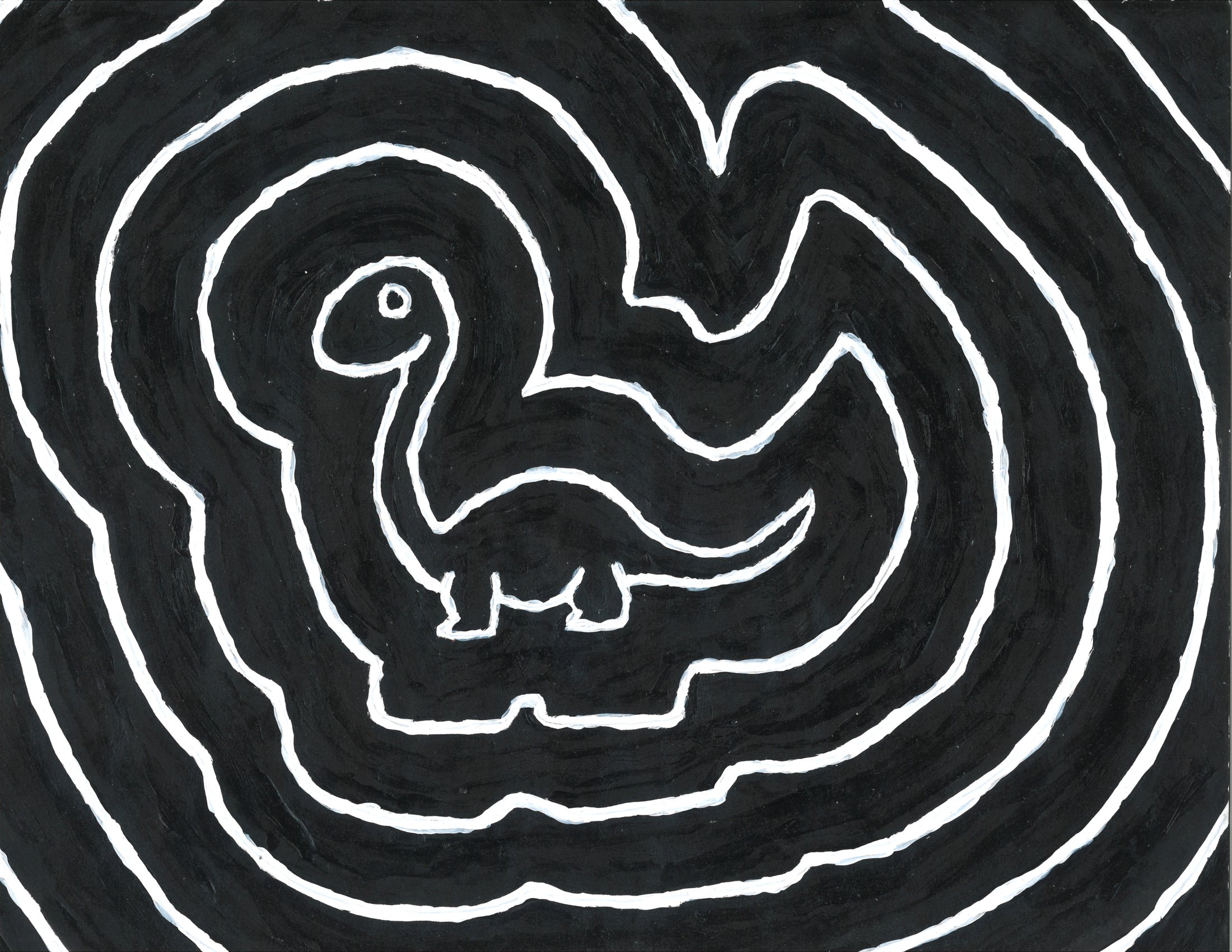 Outlines style dino