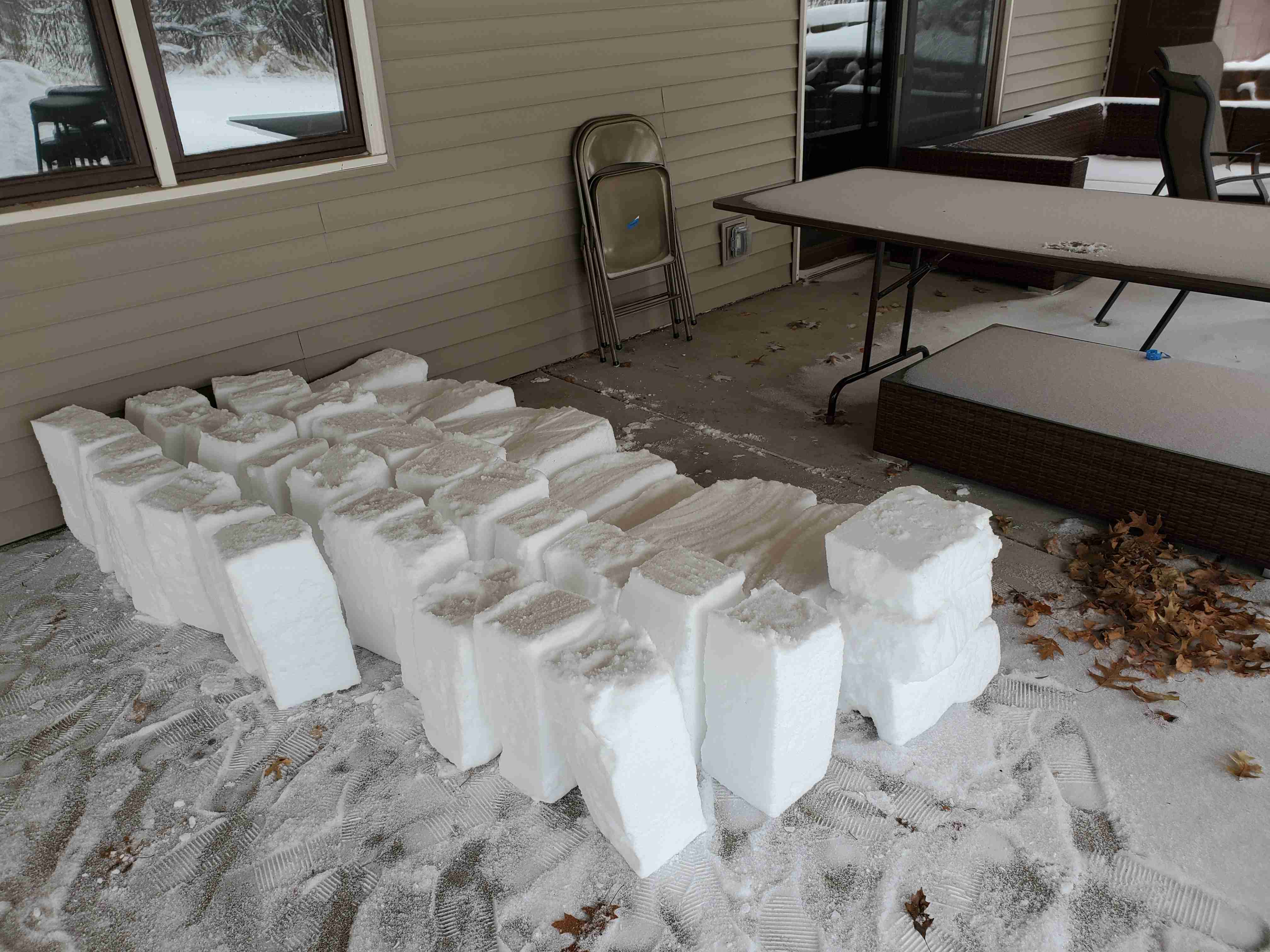 Snow bricks