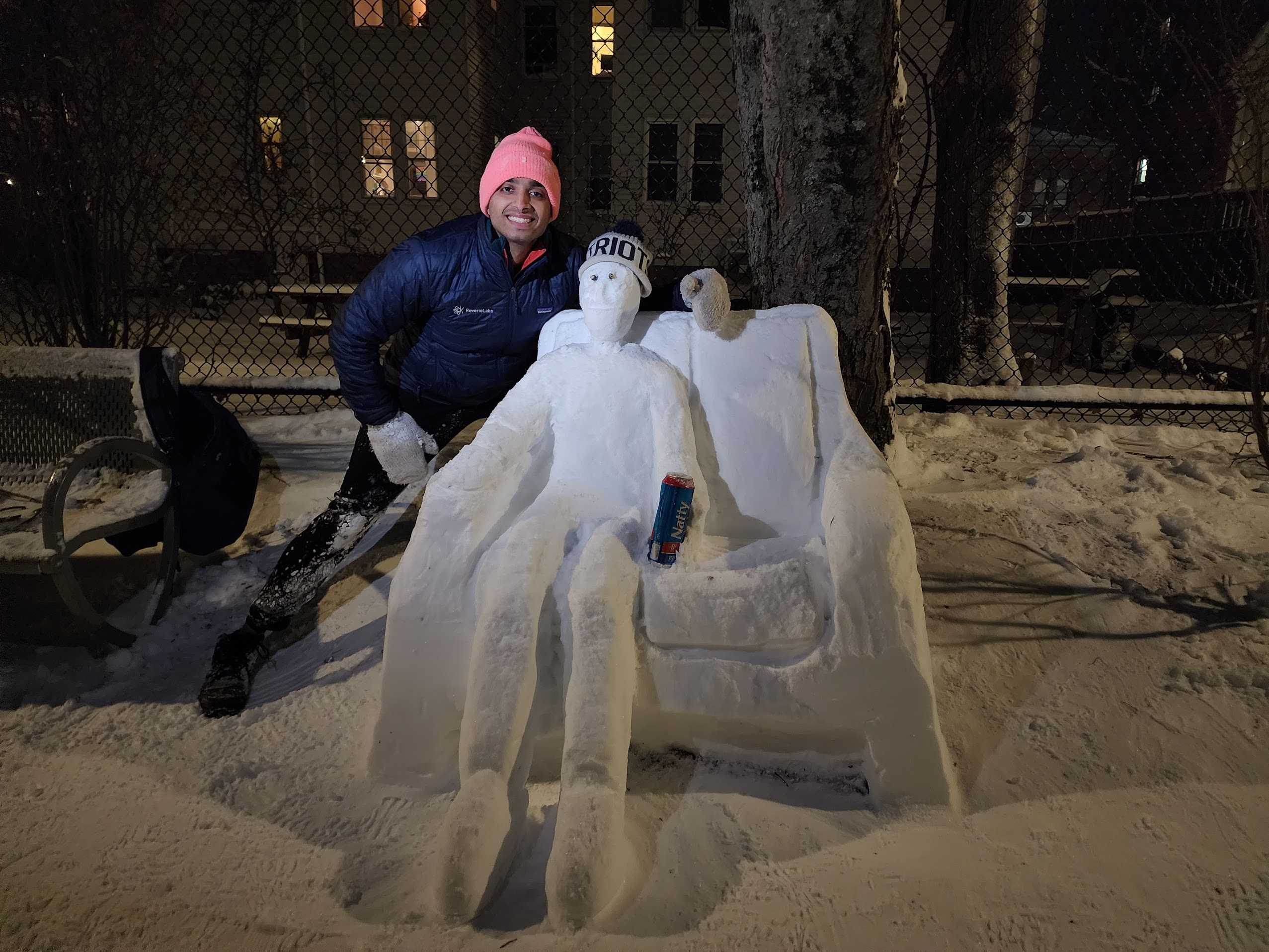 Snow dude with me for scale