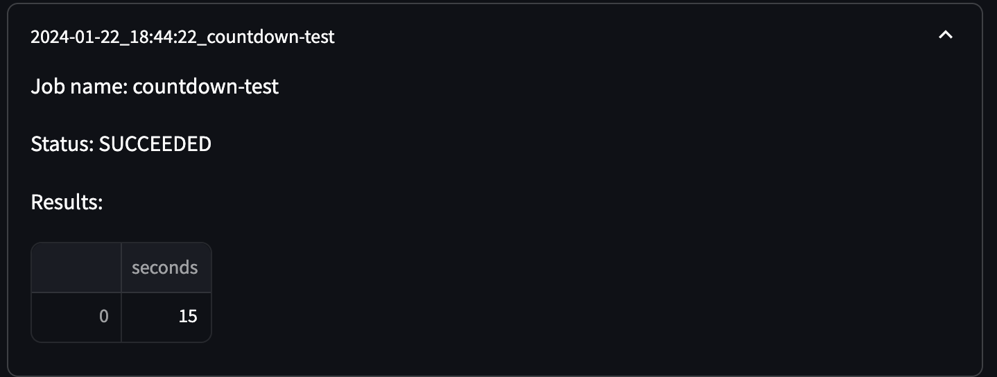 Rendering results after running job in custom container